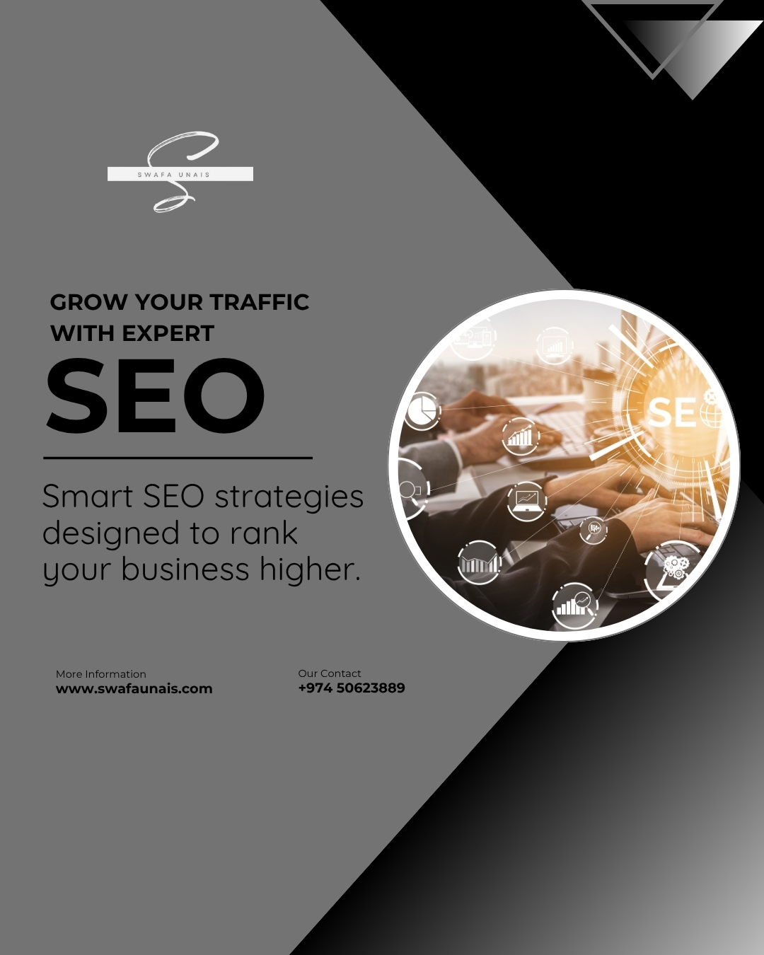 Freelance SEO specialist working on website rankings.