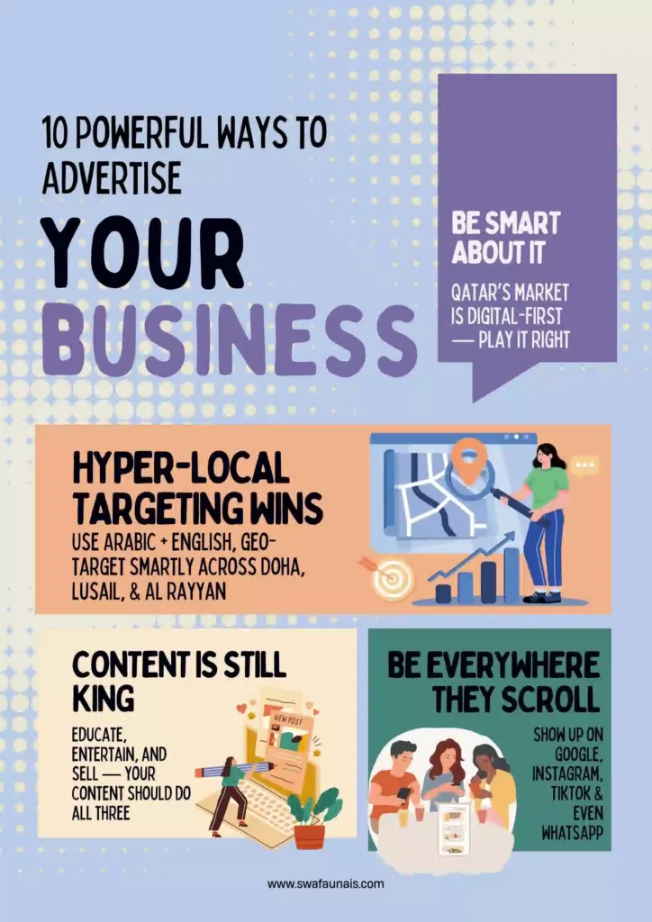 Ways to Advertise Your Business Online in Qatar by digital marketing expert in qatar